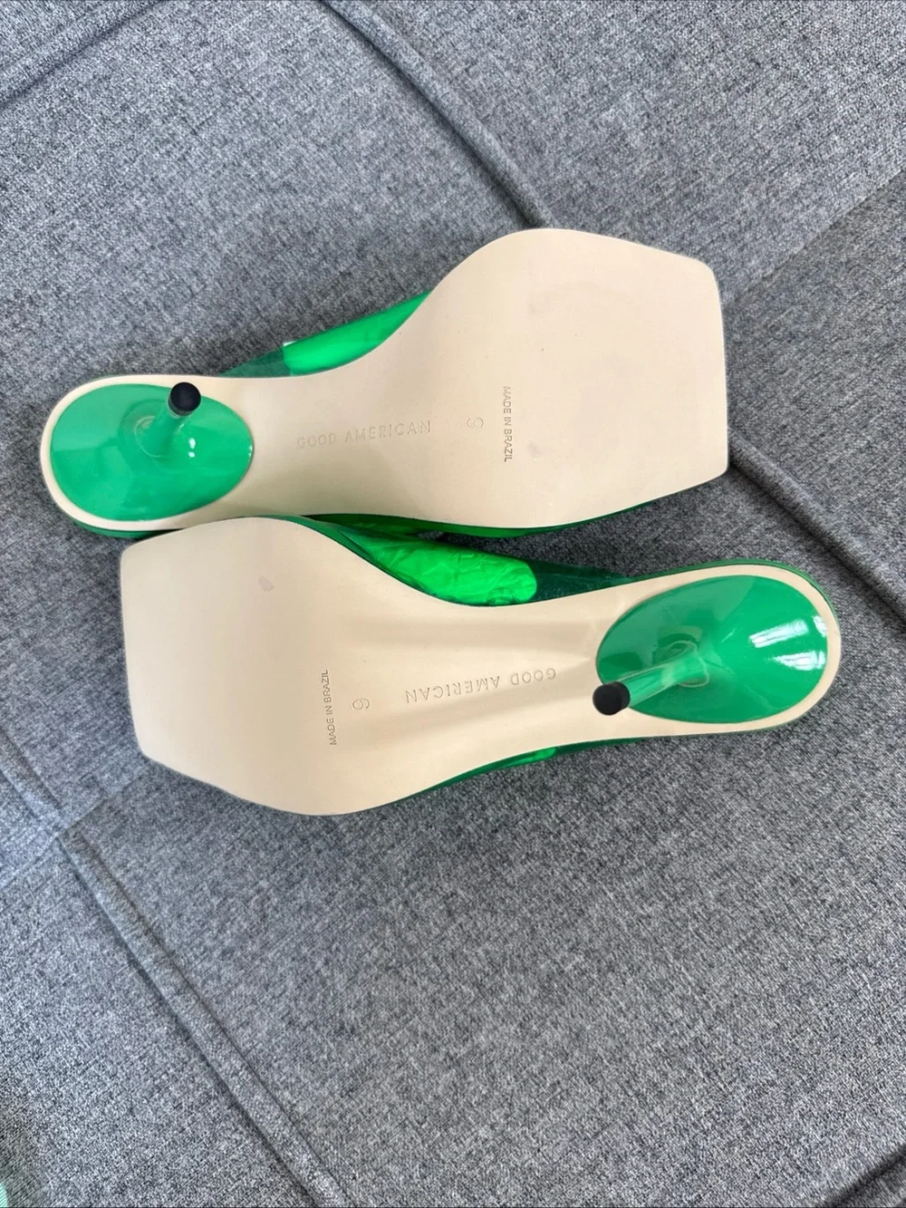 Good American GREEN Emma Slip On Heel NIB SIZE 9 $185